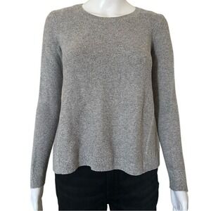 Madewell Gray Riverside Texture Relaxed Fit Long Sleeve Cotton Blend XS